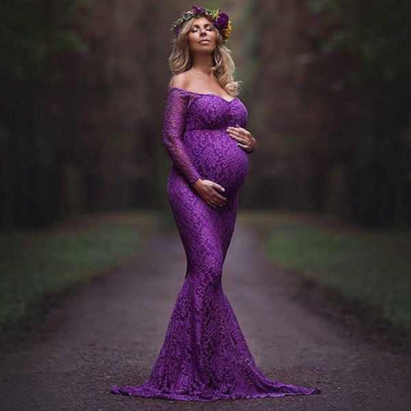 Plus Size Maternity Dresses For Photo Shoot Mermaid Gown Bohemian Dress Bridal Wedding Bridesmaids Flower Girl YF1001