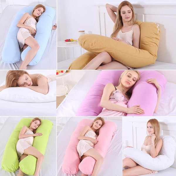 Big U Shape Maternity Pregnancy Pillow Pure Cotton Sleeper Women Slide Cushion Sleeping Support Pillow For Pregnant Women