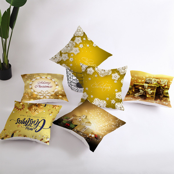 Christmas Decoration Pillow Case Cotton Linen Pumpkin Trick or Treat Letter Throw Pillow Covers Sofa Cushion Cover Digital Printing Style