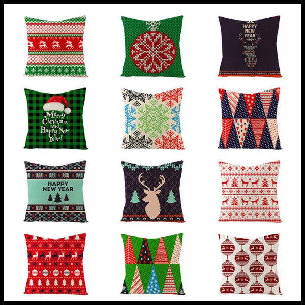 Christmas Decoration Pillow Green Style Cotton Pumpkin Trick or Treat Letter Throw Pillow Covers Sofa Cushion Cover Pillowcase 40 Colors