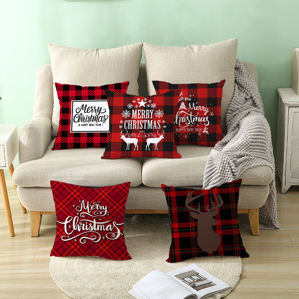 Christmas Decoration Pillow Case Cotton Linen Pumpkin Trick or Treat Letter Throw Pillow Covers Sofa Cushion Cover Durable Pillowcase Hot