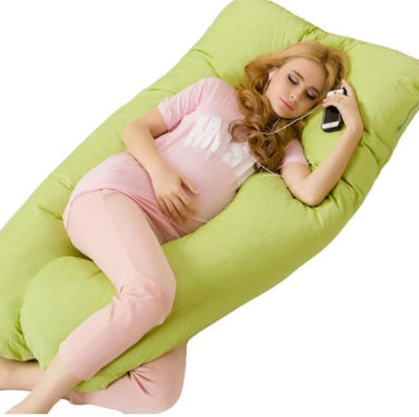 Body Pillows Sleeping Pregnancy Pillow Belly Contoured Maternity U Shaped Removable Cover 130*70cm Free Shipping