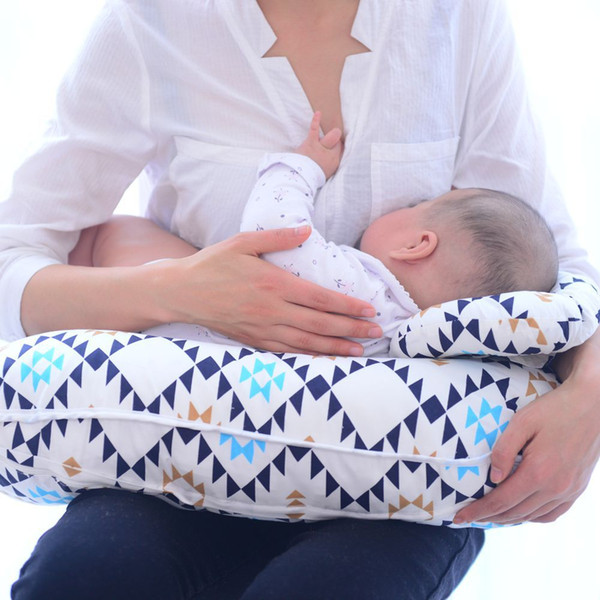 Scandinavian Design 100% Cotton Multifunctional Baby Nursing Pillow Breastfeeding Baby Neck Cushion U Shaped Maternity Pillow