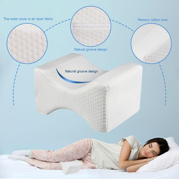 Orthopedic Memory Foam Knee Wedge Pillow for Sleeping Sciatica Back Hip Joint Pain Relief Contour Thigh Leg Pad Support Cushion