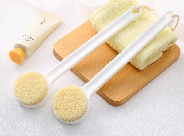 Bath Brush For Dry Skin Brushing With PBT Soft Supple and Ductile Material And A Long Handle - Body Brush For Skin Exfoliating