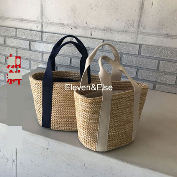 Summer New Ins Casual Straw Handbags Beach Bag Hand-woven Holiday Handbags Maternity Mommy One-shoulder Bag