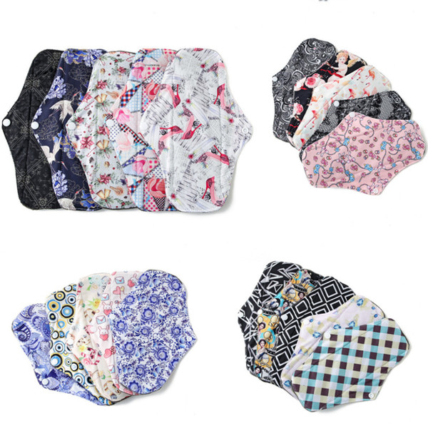 sanitary pad physiological period washable aunt towel Bamboo charcoal pad Cloth Menstrual Maternity Pads Reusable Washable 20 color