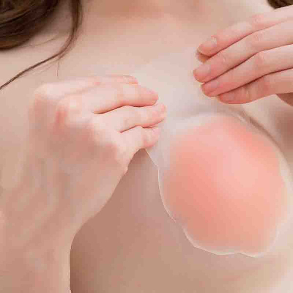 Ladies Freebra Strapless Invisible Silicone Adhesive Invisible Bra Stick On Push Up Strapless Backless Bra With Gift