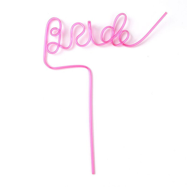 PET Art straw Funny Letter Straw For Bride Rose Wedding party supplies Safety DHL Free shipping