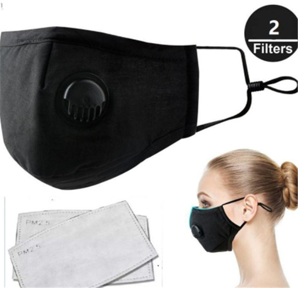 PM2.5 Face mask Anti-Dust and Flu Virus Haze N 95 Mask Adjustable N95 Protection Cotton Masks with 2 Filter necessities of life gift D3305