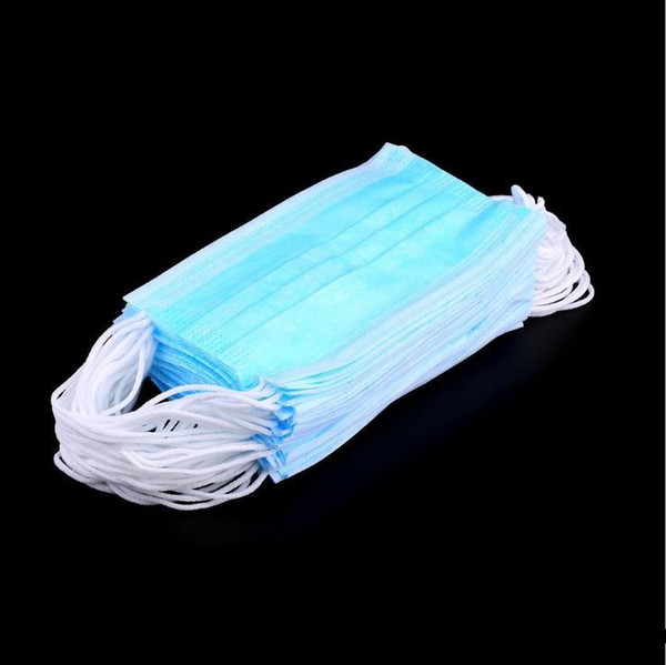 100pcs/Disposable Non Woven Face Mask Earloop Anti-Dust Flu Surgical Mask Respirator Outdoor Mouth Dust Mask