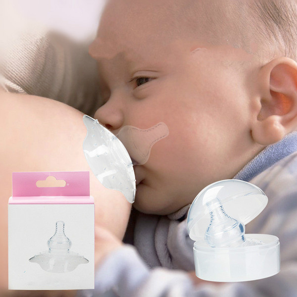 Nursing nipple retraction nipple shield-biting-preventing auxiliary feeding nipple attached to the protective shield against the breast milk