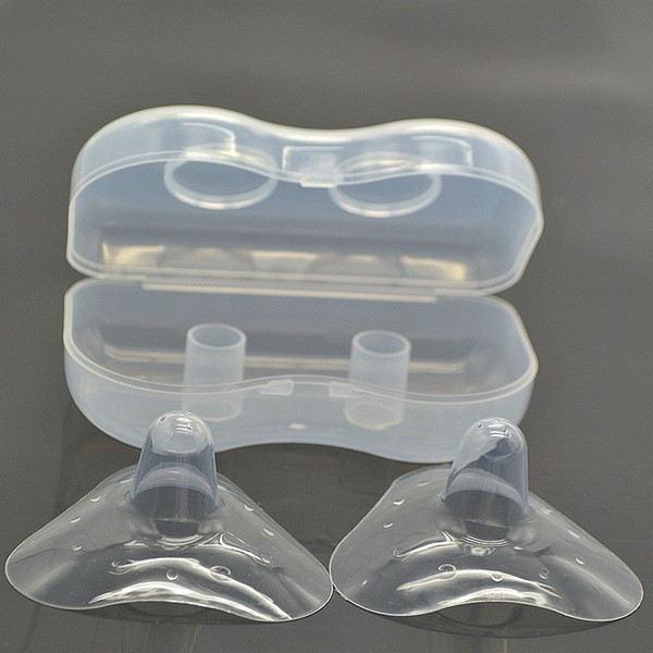 Nipple Protection Triangular Silicone Nipple Shield Super Soft Bra with A Pair of PP Box Maternity Supplies