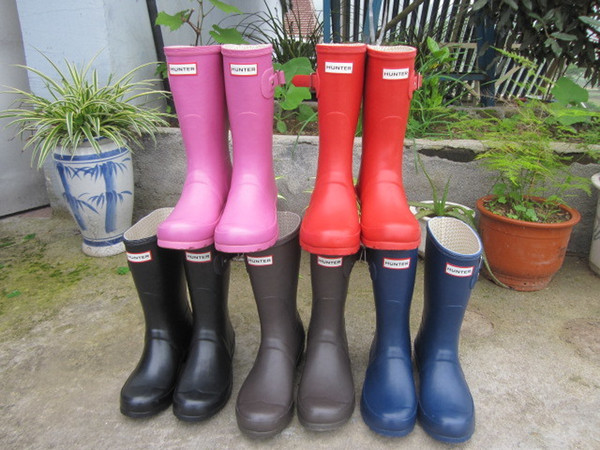 Hot Fashion British style rubber men and women waterproof rain boots matte light outdoor Horse Boots Hunter rain shoes Rainboots Hunter 05