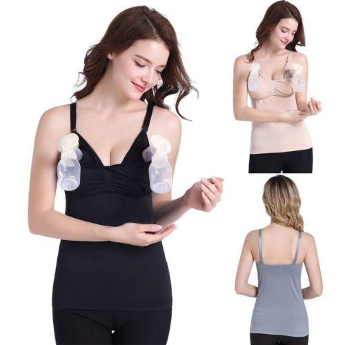 Nursing Bra Maternity Hands Free Pump Bra Breast Feeding Pumping Cotton Underwear Hands-free Breastfeeding Bra Pegnant Women