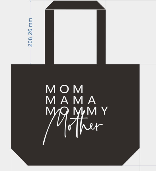 Maternity MOM MOMMY Tote bag Zipper 100% cotton Canvas Handbag Bag Pocket inside Letters Print with zipper close Custom-made New arrival