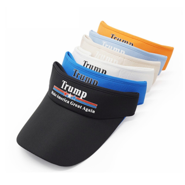 Donald Trump Empty Top Cap Keep America Great 2020 Baseball Visors Cap Cotton Sport Ball Cap Travel Beach Sun Hats