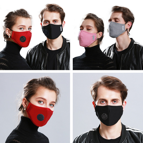 PM2.5 Breather Valve Face Masks Anti-Dust and Flu Virus Haze Mask Unisex Resuable N95 Protective Masks with 2 Filters Keep Wear D3305