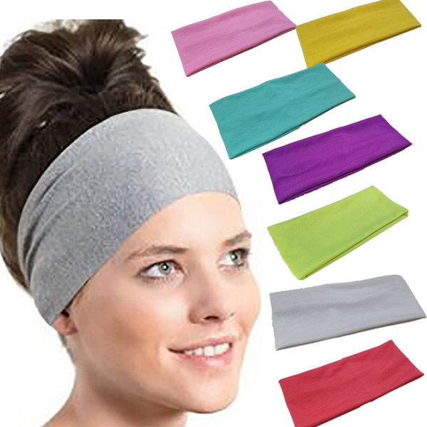 European station new solid elastic headband broadside towel Yoga breathable headband factory direct motion