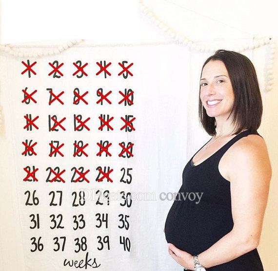 New Ins Pregnancy Mommy photography background blanket Pregnant Mom photo Blanket Number print cloth mat Blanket Free DHL PWB01