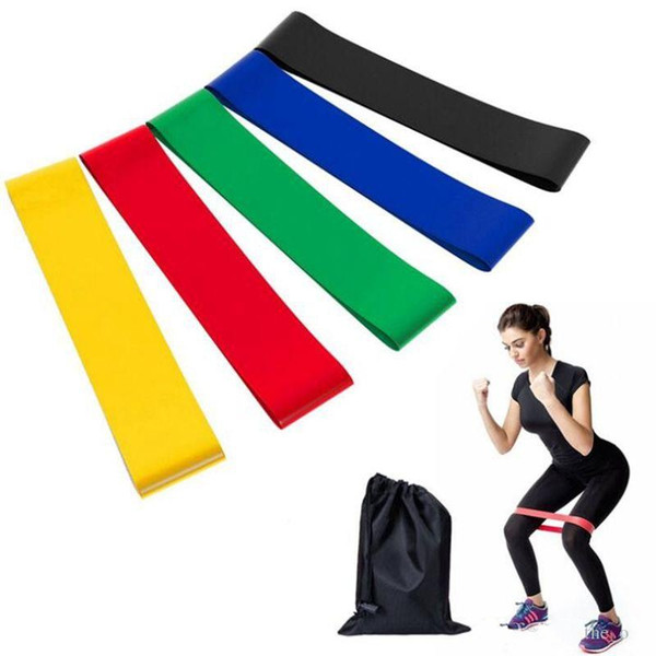 5PCS Set Resistance Band fitness 5 Levels Latex Gym Strength Training Rubber Loops Bands Fitness Equipment Sports yoga belt Toys