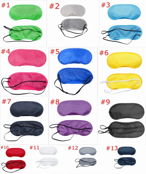 13cololrs choose free Travel Rest Eye Sleeping Mask Satin Blindfold Soft Eye Shade Nap Cover Blindfold Sleeping Soft Eye Mask Shade Cover