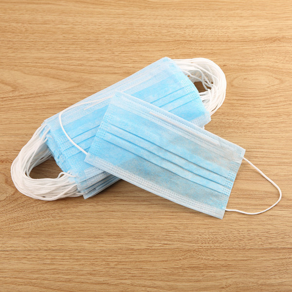 50Pcs 3 Layers Dustproof Disposable Masks Facial Protective Cover Surgical Medical Salon Earloop Anti-Dust Face Mouth Mask