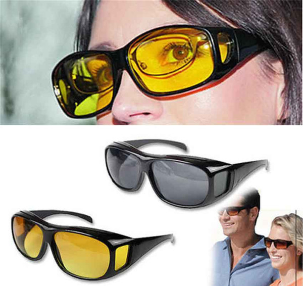 Night Vision Driving Sunglasses Yellow Lens Over Wrap Glasses Dark Driving Protective Goggles Anti Glare Outdoor Eyewear