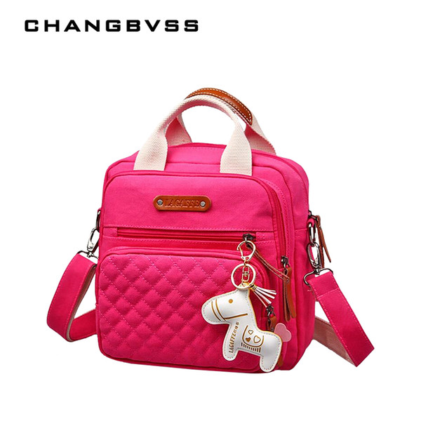 High Level Canvas Colorful Mommy Diaper Bag Baby Nappy Bags Maternity Mommy Women Backpack/Handbag/Messenger Three-In-One Bag