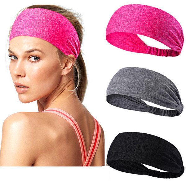 New 11 Candy colors Cotton Sports Headband Yoga Run Elastic Cotton rope Absorb sweat head band free SHIPPING