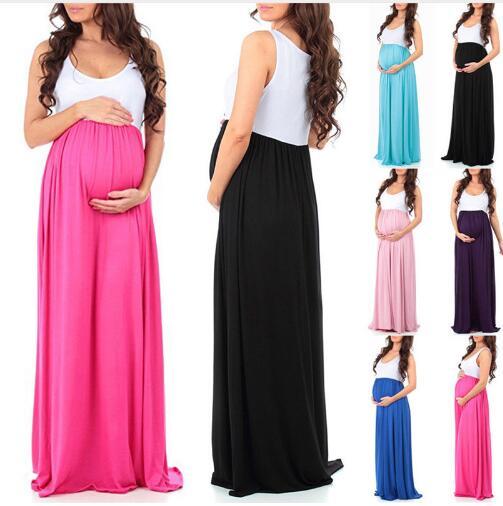 2018 Maternity Dresses for Pregnant Women Summer Wear Beach Sleeveless Pregnancy Dress for Pregnant Women Mom Clothes