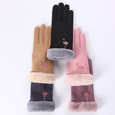 Winter Warm Touch Screen Glove Wind Proof Cashmere Mother Glove Mom Baby Cart Glove Maternity Supplies