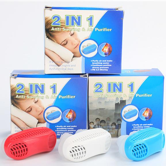 Anti Snoring Respirator Stop Snoring Air Filter Free Magnetic Silicone Snore Stopper Sleeping Silicone Device 2 in 1 B2143