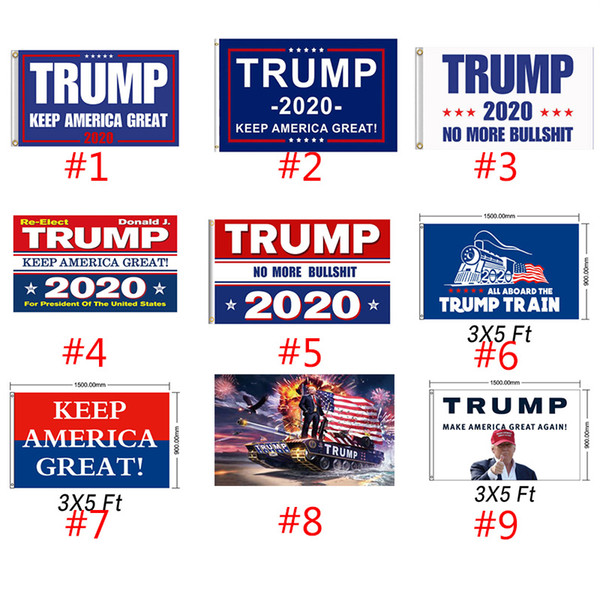 90*150cm Trump Flag 2020 Keep America Great Again Banner Decor President USA Donald Trump Election No More Bullshirt Flag B11