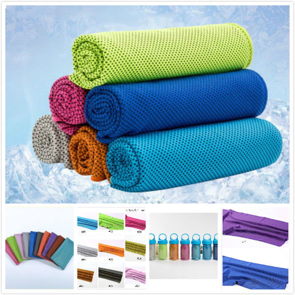 30*90CM Polyester Material 11 Colors Reusable Cold Cool Feeling Cooling Sports Outdoor Cold Towel Customizable for Running Biking Camping