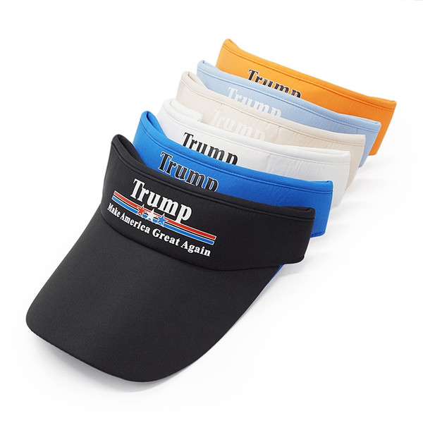 Donald Trump Empty Top Cap Keep America Great 2020 Baseball Visors Cap Cotton Sport Ball Cap Travel Beach Sun Hats TTA735