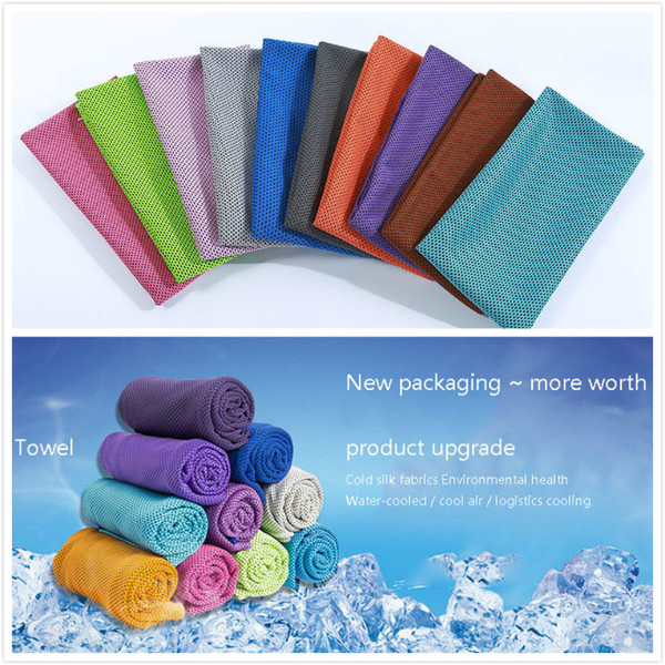 11 Colors 30*90CM Soft Reusable Cold Cool Feeling Cooling Sports Outdoor Cold Towel Customizable Cool Frozen Cool Multifunctional Towel