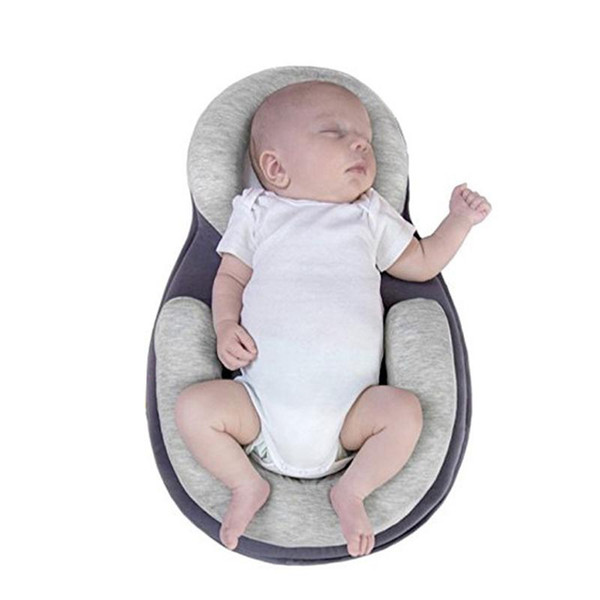 Multifunction Baby Crib Travel Sleep Pillow Newborn Anti-rollover Safety Cushion Baby Sleep Positioning Pad Portable Folding Bed