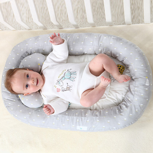 Foldable crib cotton breathable sleeping bed portable crib