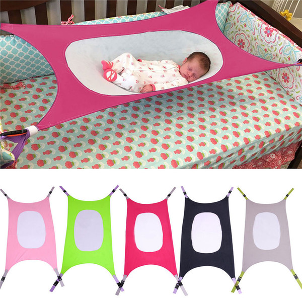 Infant Sleeping Hammock Baby Newborn Kid Sleeping Bed Safe Detachable Elastic Hammock With Adjustable Net Newborn Crib OOA7528-4