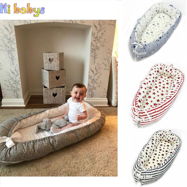 Portabel Baby Nest Bed Newborn Crib Bionic Bed Toddler Size Nest Travel Crib with Bumper Children Infant Kids Cotton Cradle