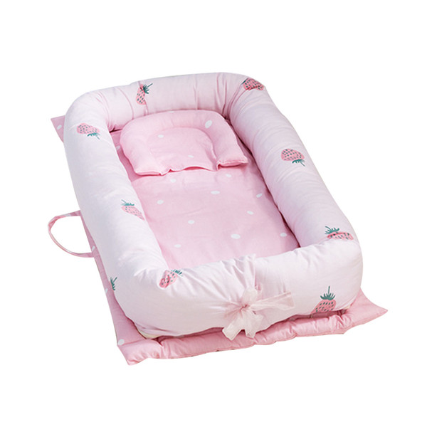 90*55*15cm High Quality Baby Bed Portable Foldable Baby Crib Newborn Sleep Bed Travel For