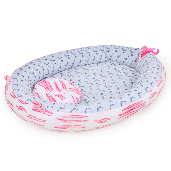 Portable Baby Nest Bed with Pillow Cushion Newborn Travel Bed for Outdoor Bed Infant Crib Nest