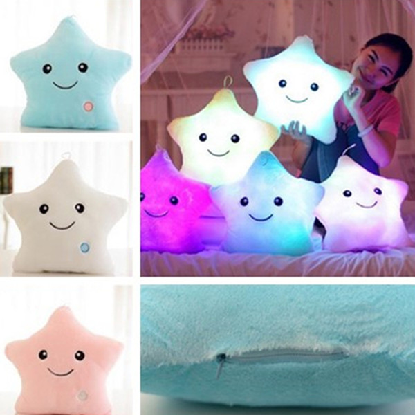 High quality Colorful pillow Luminous Plush pillows doll toy Christmas and Valentine's Day gift Nursery Bedding T7I5040