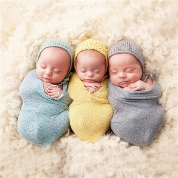 Wholesale - Solid color newborn baby clothing baby clothes soft baby photography clothing comfortable babys wrapped cloth A0522