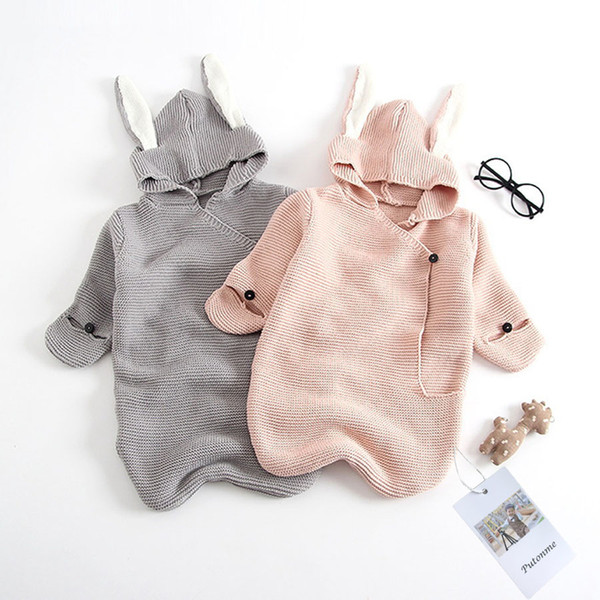 0-6M Baby Blankets Envelope for Newborns Baby Covers Rabbit Ear Swaddling Baby Wrap Photography Newborn Girls boys Clothes