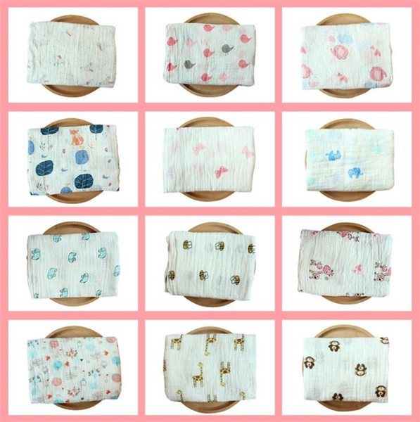 74 Styles 115*115cm Swaddling Cotton Newborn Infant Conditioner Blanket Baby Swaddles Bath Towel Newborns Muslin Blankets GC81