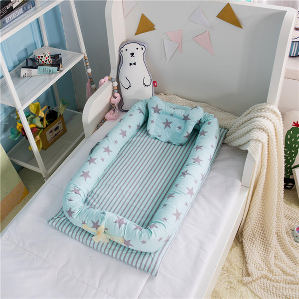 Baby Nest Bed Crib Portable Kids Sofa Bed Removable And Washable Crib Travel For Children Infant Kids Cotton Cradle