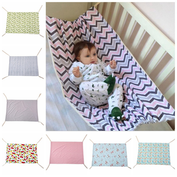 Baby Kids Swing Hammock Infant Sleeping Bed Child Sleeping Rockings Newborn Babies Cotton Cribs Foldable Beds 7 Colors LM22