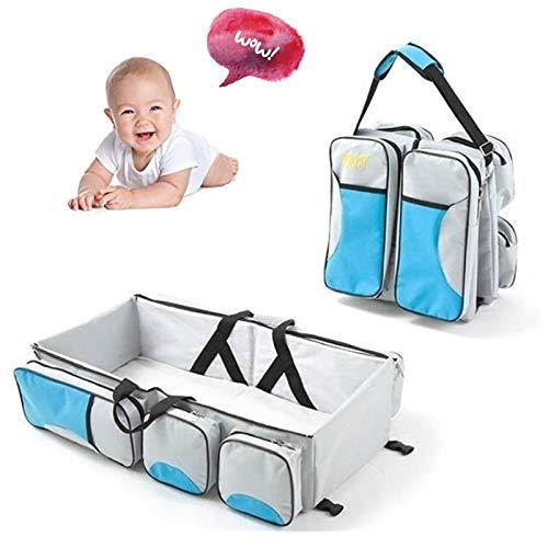 Premium 3 in 1 Multi-Functional Travel Diaper Bag Portable Bassinet & Changing Pad Station Essential For Mom Perfect Baby Shower Gift